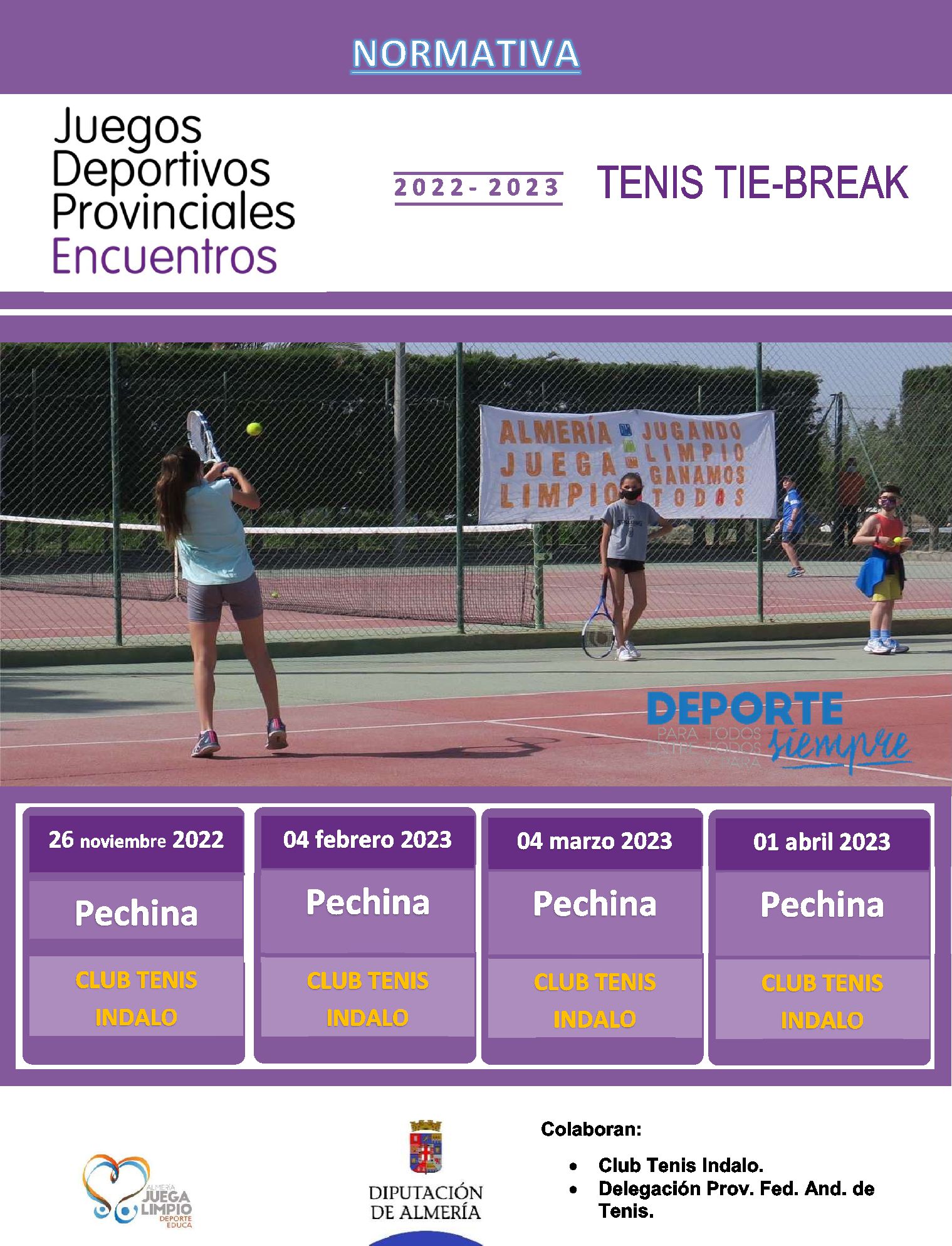 Encuentro Educativo de Promoción  del Tenis Tie-Break. Pechina 4-2-23